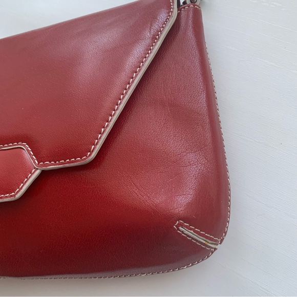 HOBO The Original Small Red Leather Purse/Bag - Picture 8 of 13
